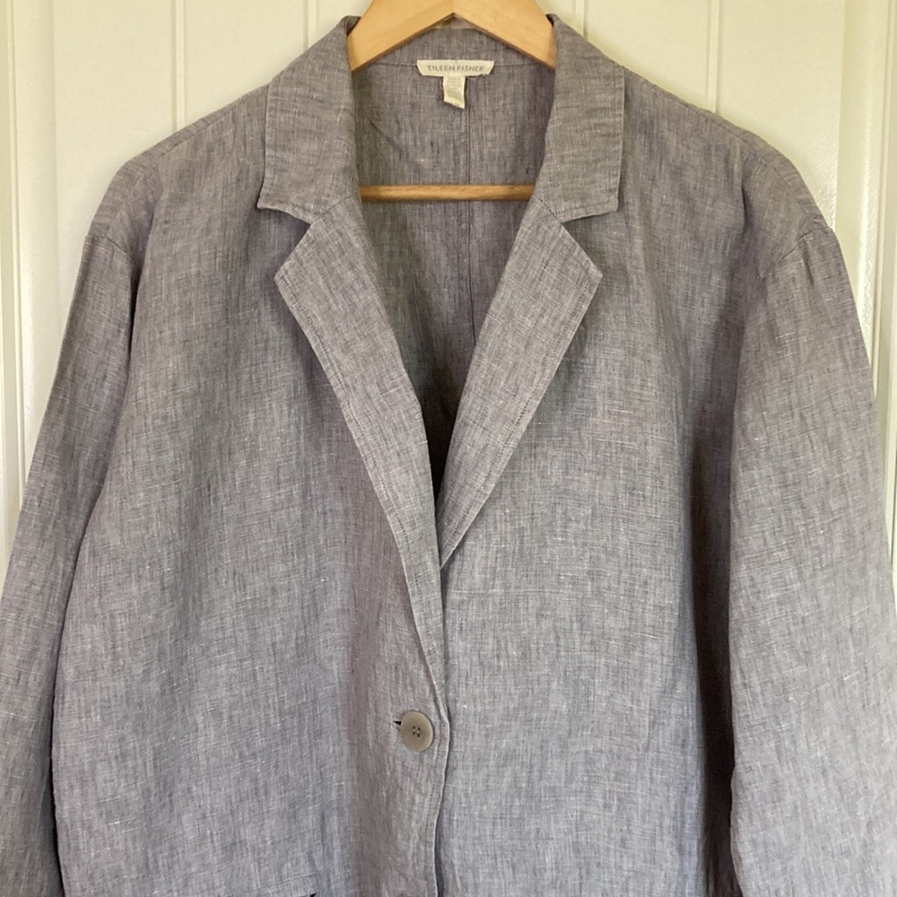 Gray Women's Blazer - Picture 2 of 11